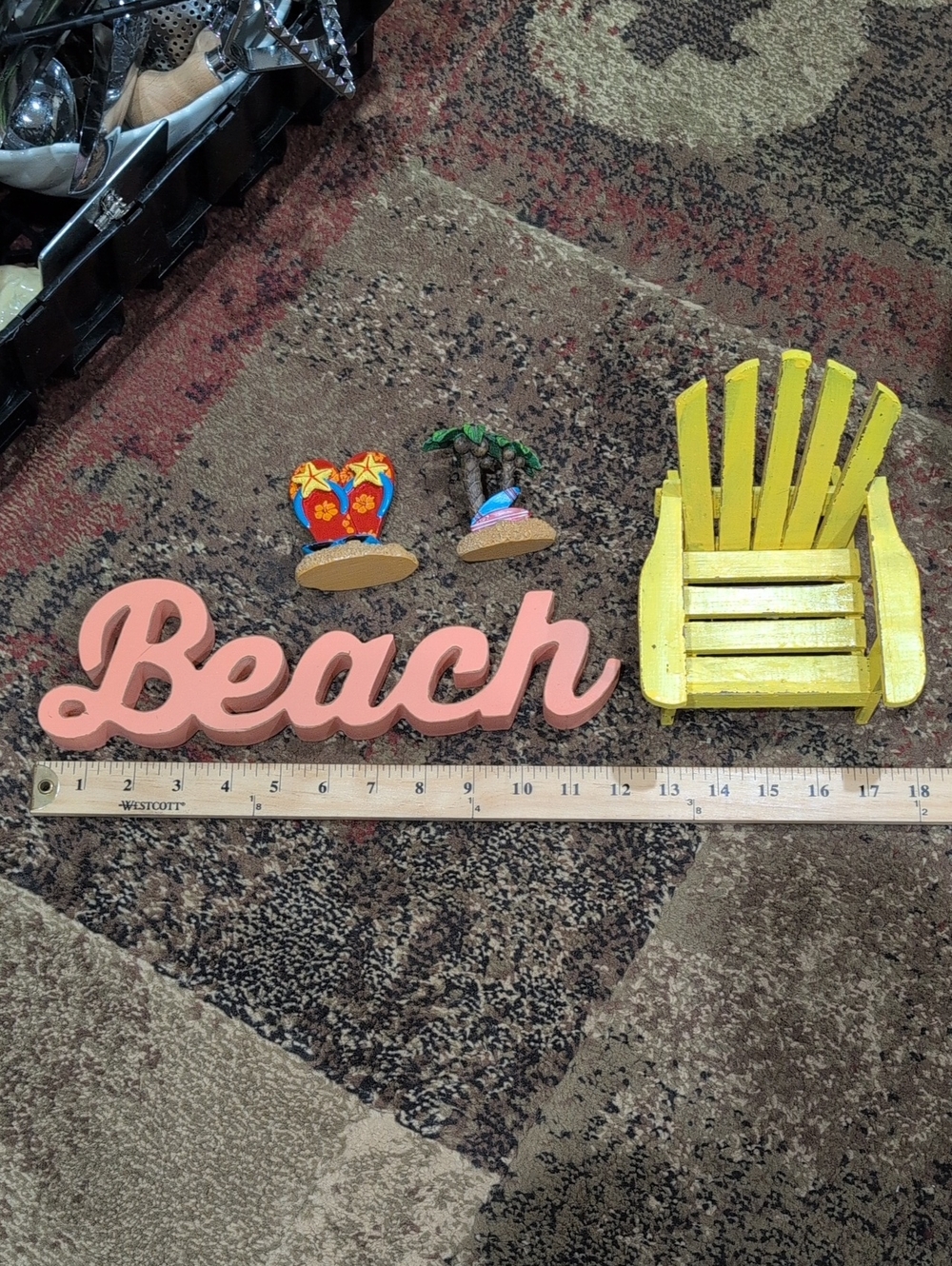 "Beach" Sign with Mini Beach Decor